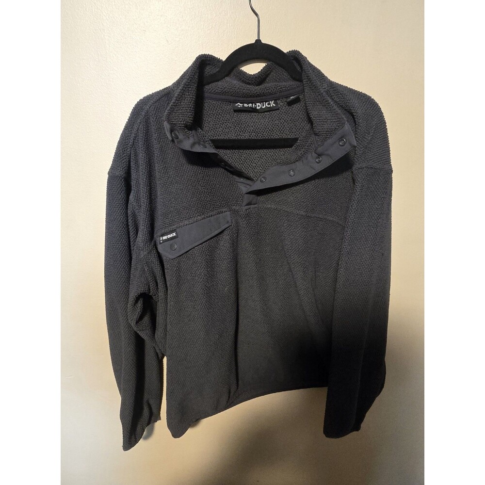 DRI DUCK Brooks Sherpa Mountain Fleece Pullover Jacket Mens Dark Gray Size XL